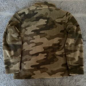 Eddie Bauer Olive Camouflage Fleece Jacket